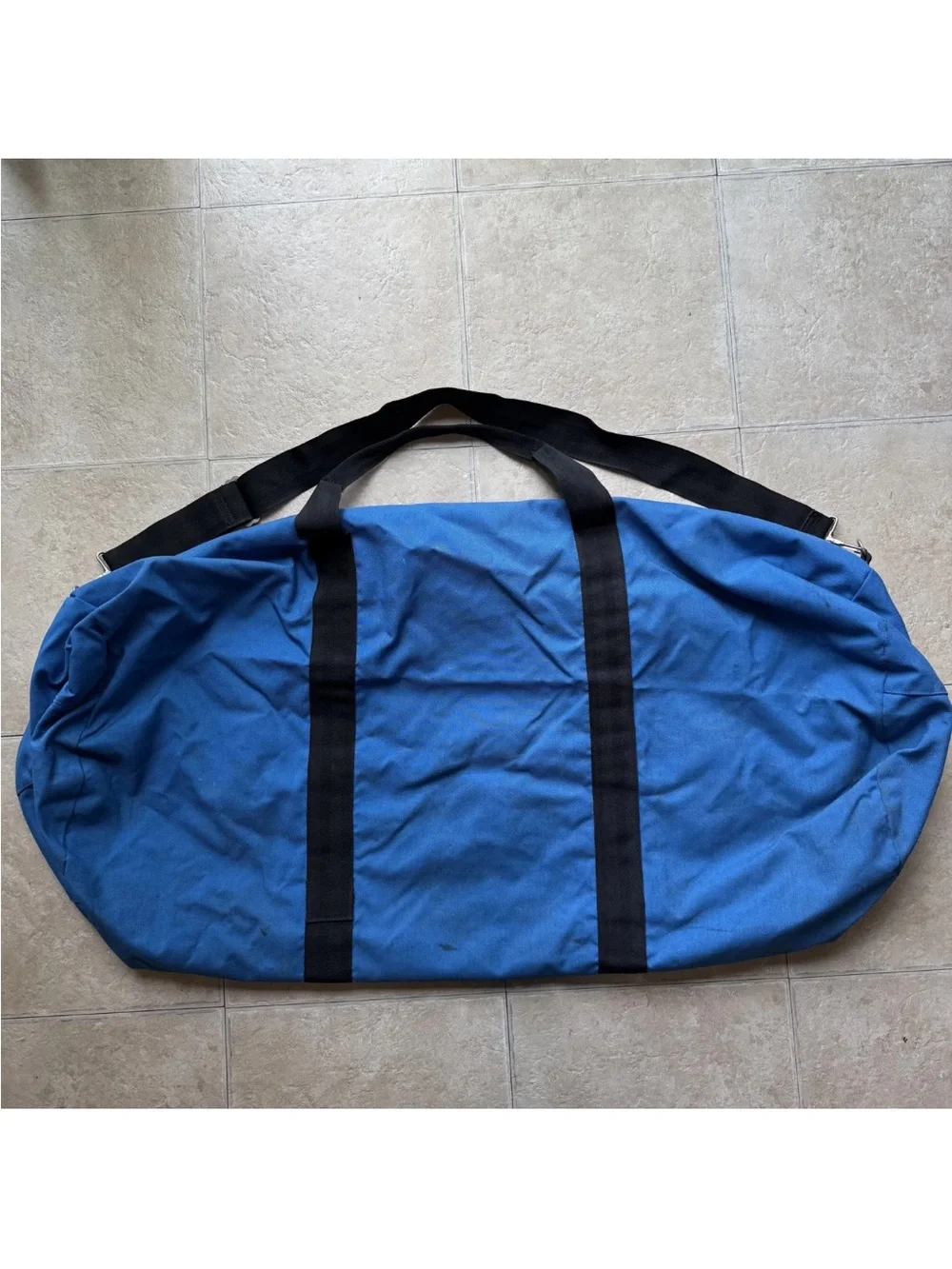 Vintage 80s 90s Eastpak Blue Canvas Duffel Bag USA  XL Travel Gear Bag READ 38